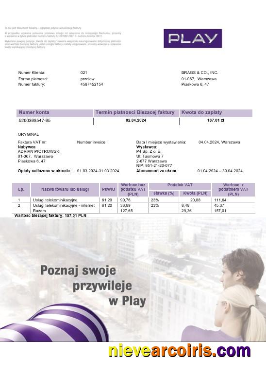 Poland Play business utility bill